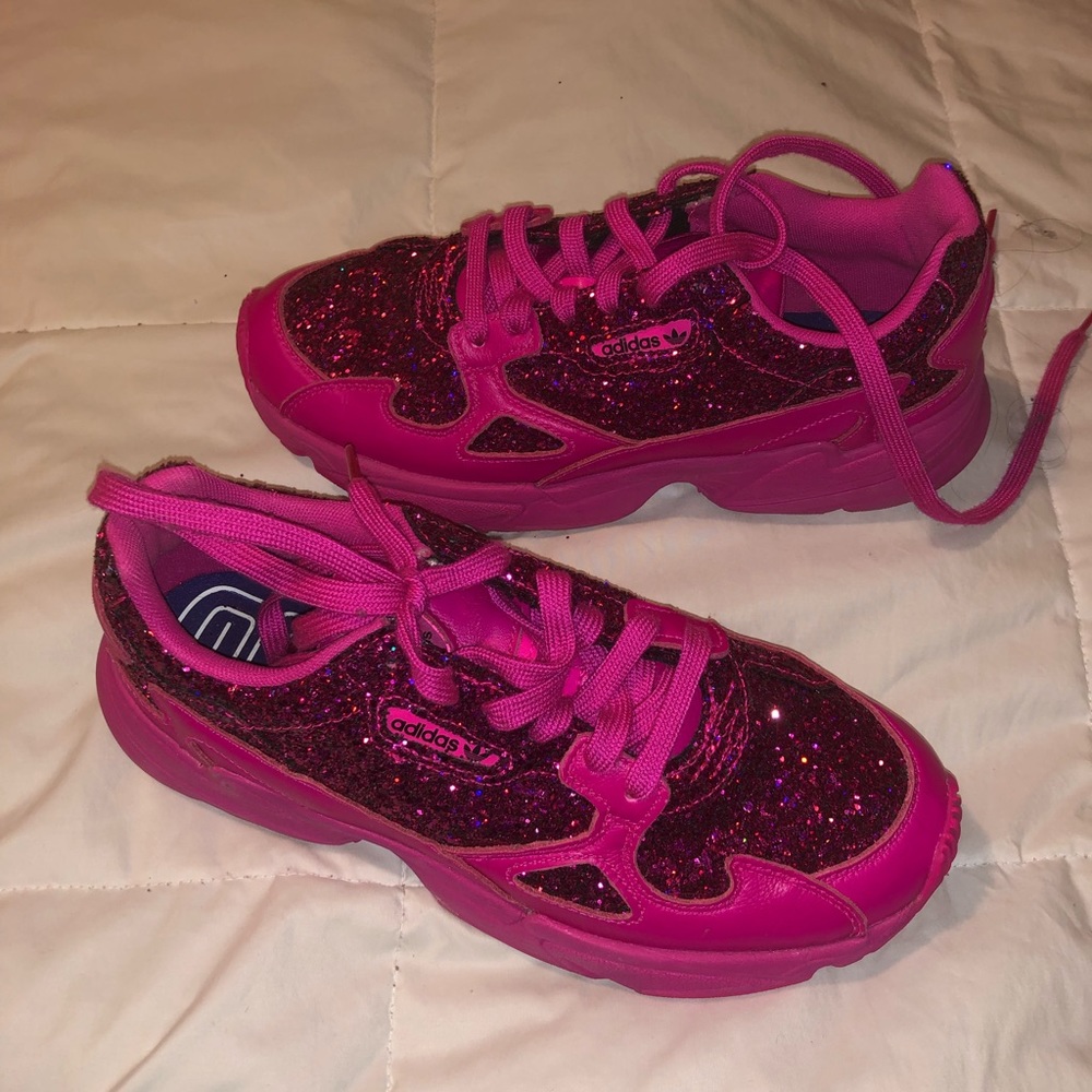 Fuchsia glitter Adidas Falcon